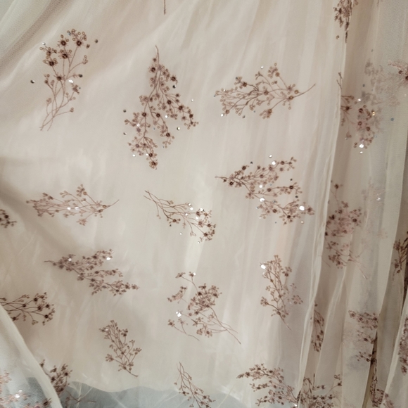 Mac Duggal $998 Size 8 Cap Sleeve Beaded Champagne Blush Pink 79317 Dress - Picture 11 of 14